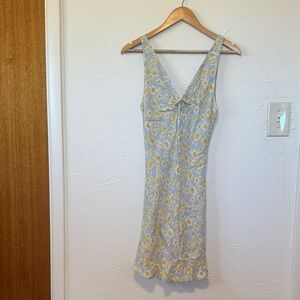 Sophie Rue Yellow and White Backless Dress